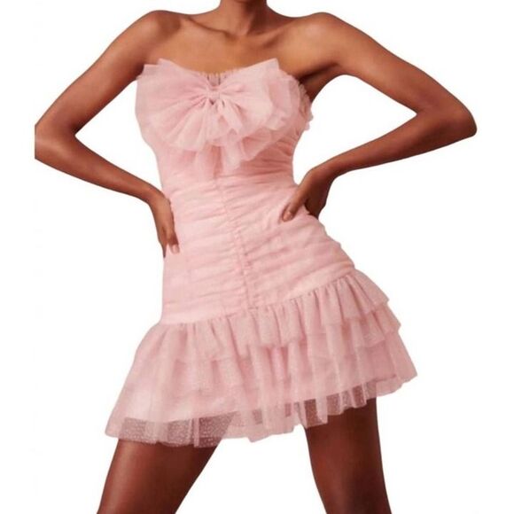 Loveshackfancy Lolisa Sparkle Bow Tulle Mini Dress size 6 NWT - Picture 1 of 10